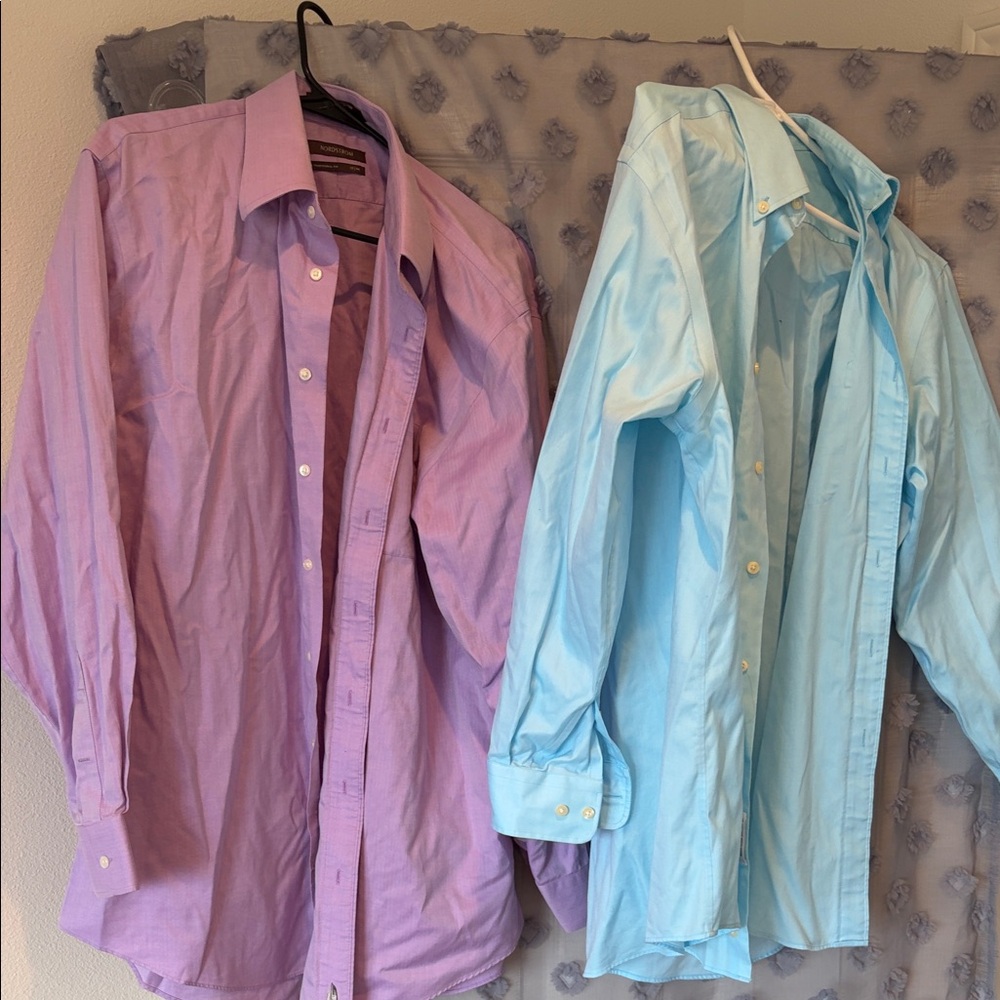 Nordstrom Purple and Light Blue Dress Shirts